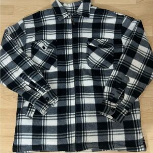 Steel Town Work Wear Sherpa Pile Faux Fur Lined Flannel Shacket Mens’s XL